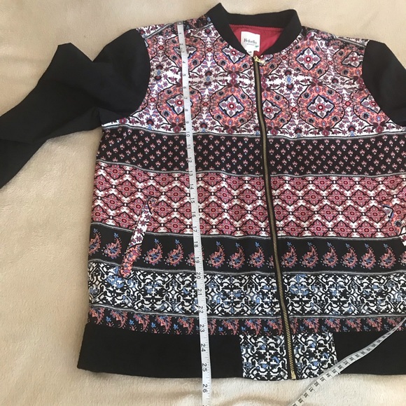 Rafaella Paisley Zip Bomber Jacket - Size L - Picture 13 of 14